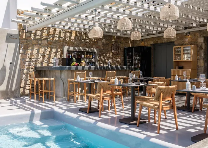 Lägenhetshotell Sea Rock & Sky Private Mykonos Merchia Beach